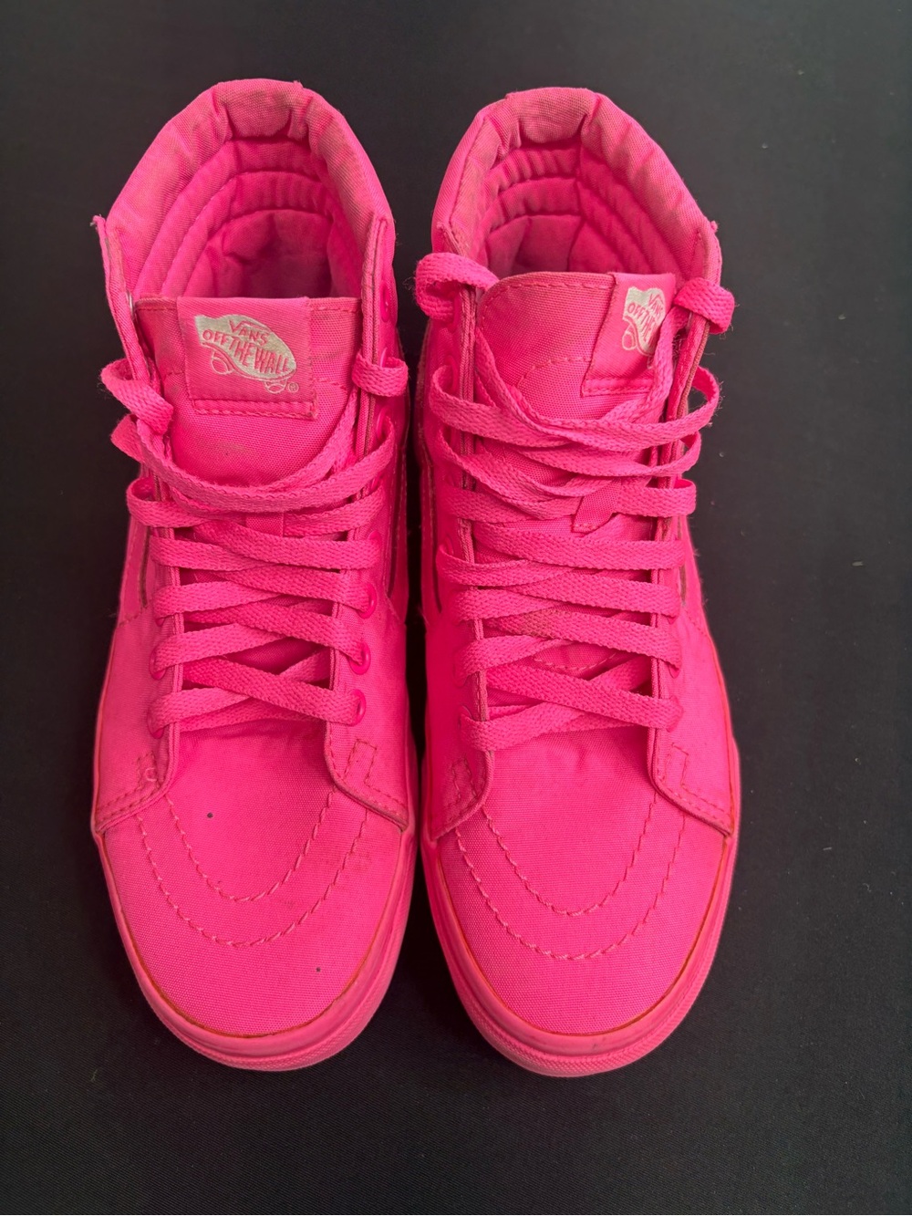 💖 Vans Off The Wall Hot Pink High Top Sneakers – Women’s Size 7 💖